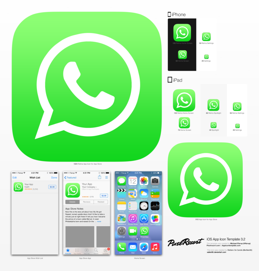 Whatsapp Icon | Hex Iconset | Martz90