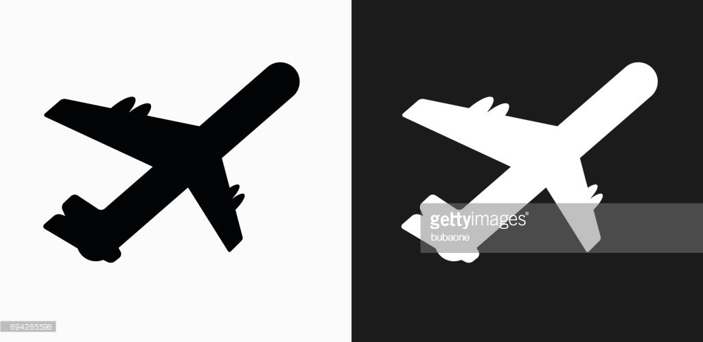black-white android airplane takeoff | Icon2s | Download Free Web 