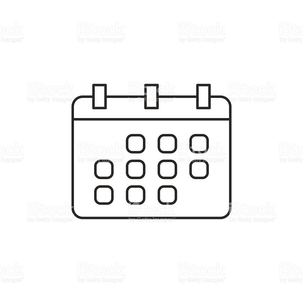 Calendar Icon On Black And White Vector Backgrounds Vector Art 