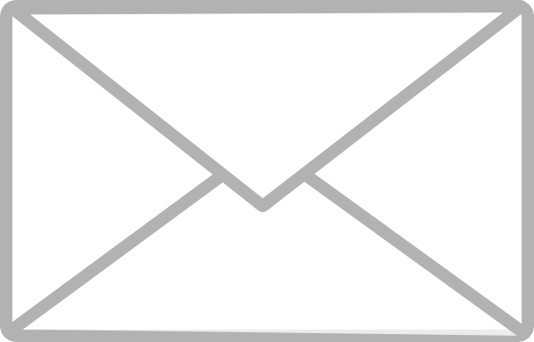 Clipart - Mail Icon - White on Grey
