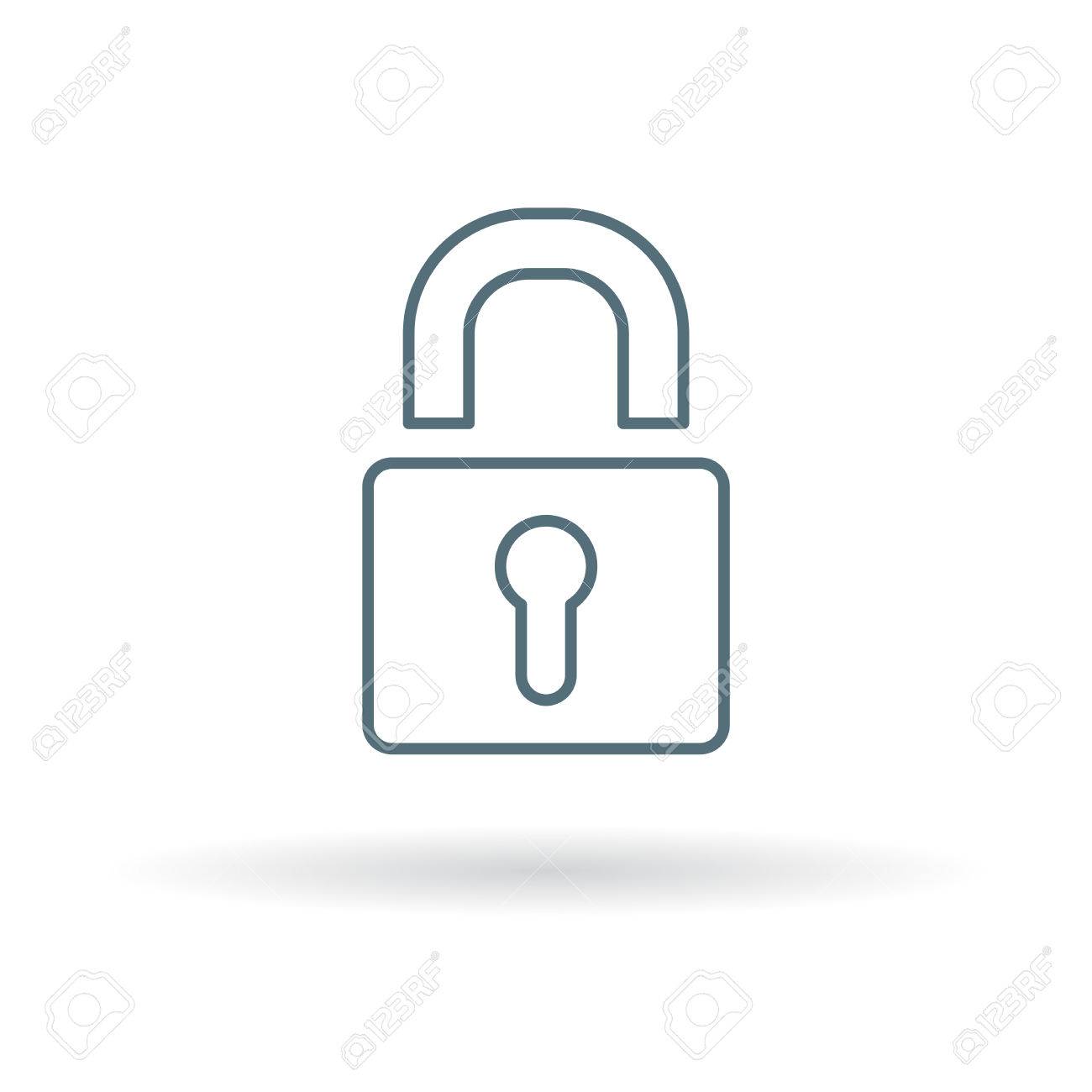 Lock icon - white app button Royalty Free Vector Image
