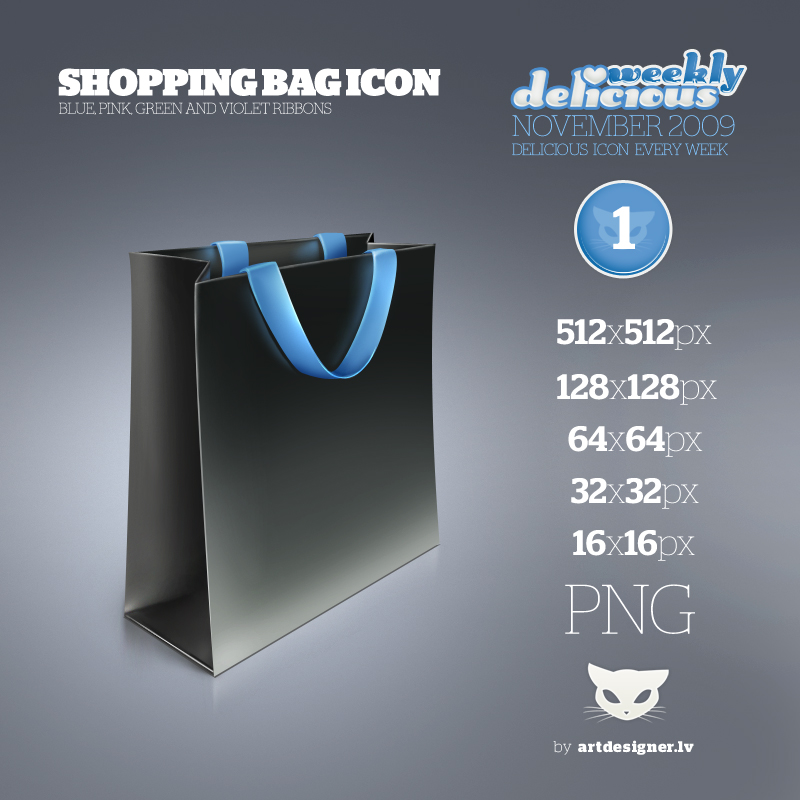 Shopping bag rectangular tall black silhouette with two thin 
