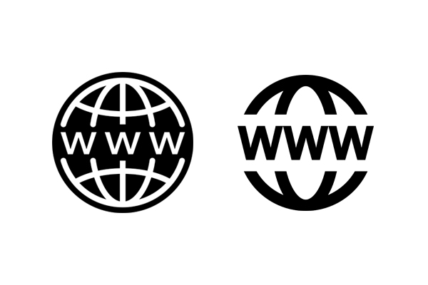 Set of white navigation web icons on black background | Stock 