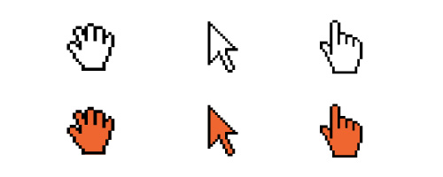 PSD mouse cursor and hand pointer icons | PSDGraphics