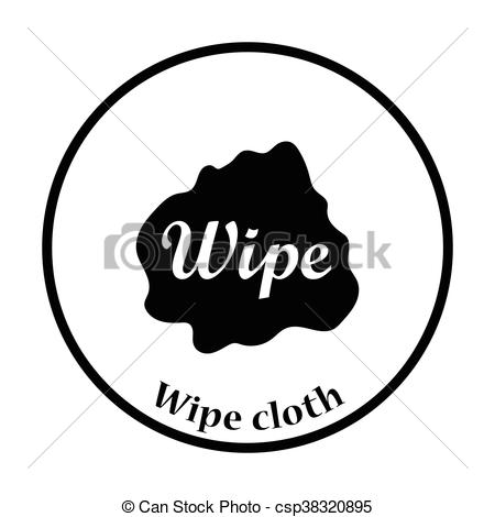 Cleaning cloth simple icon wipe with a rag Vector Image