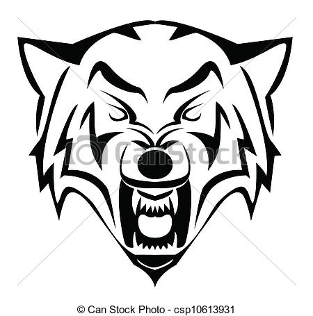Wolf Silhouette. Vintage Wolf Face Vector  Photo | Bigstock