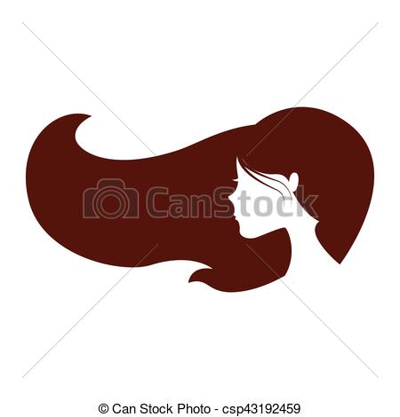 Young Executive Woman Profile Icon. Stock Vector - Illustration of 