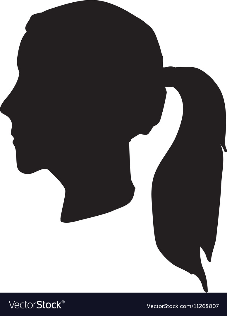 Young Executive Woman Profile Icon. Stock Vector - Illustration of 