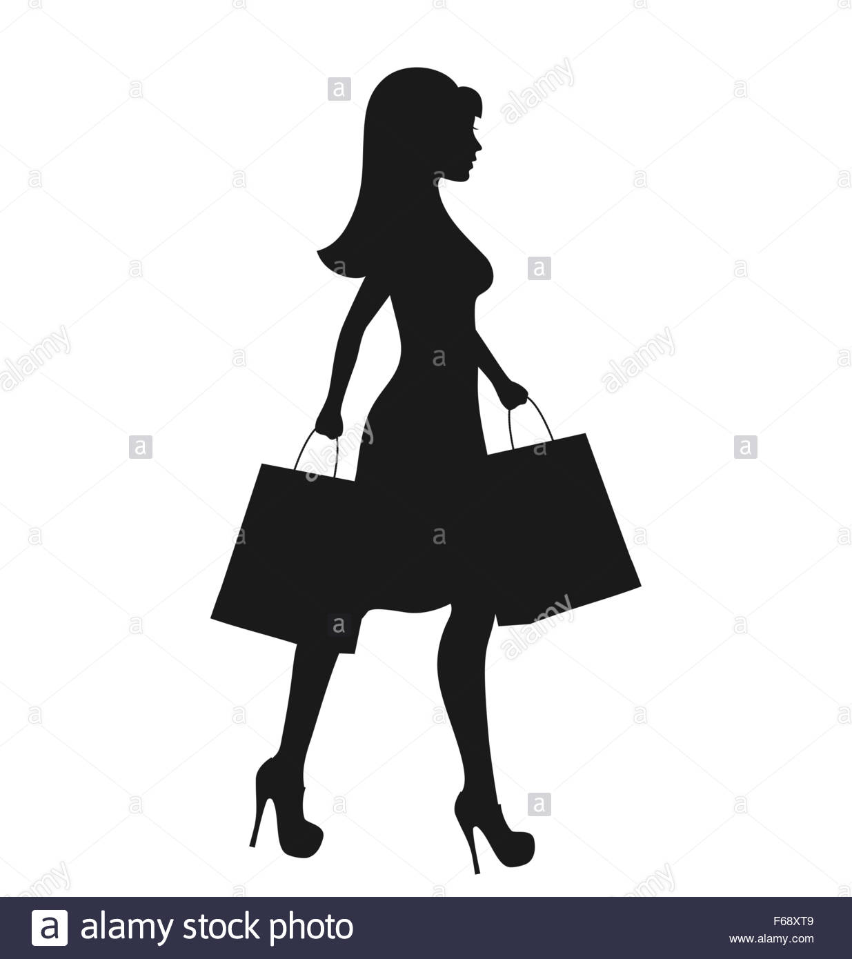 Woman face silhouette icon | Stock Vector | Colourbox