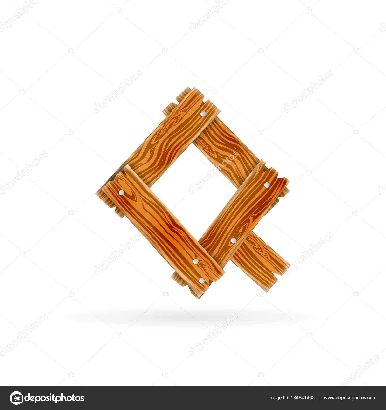 Wooden plank icon isolated  Stock Vector  ylivdesign #150642176