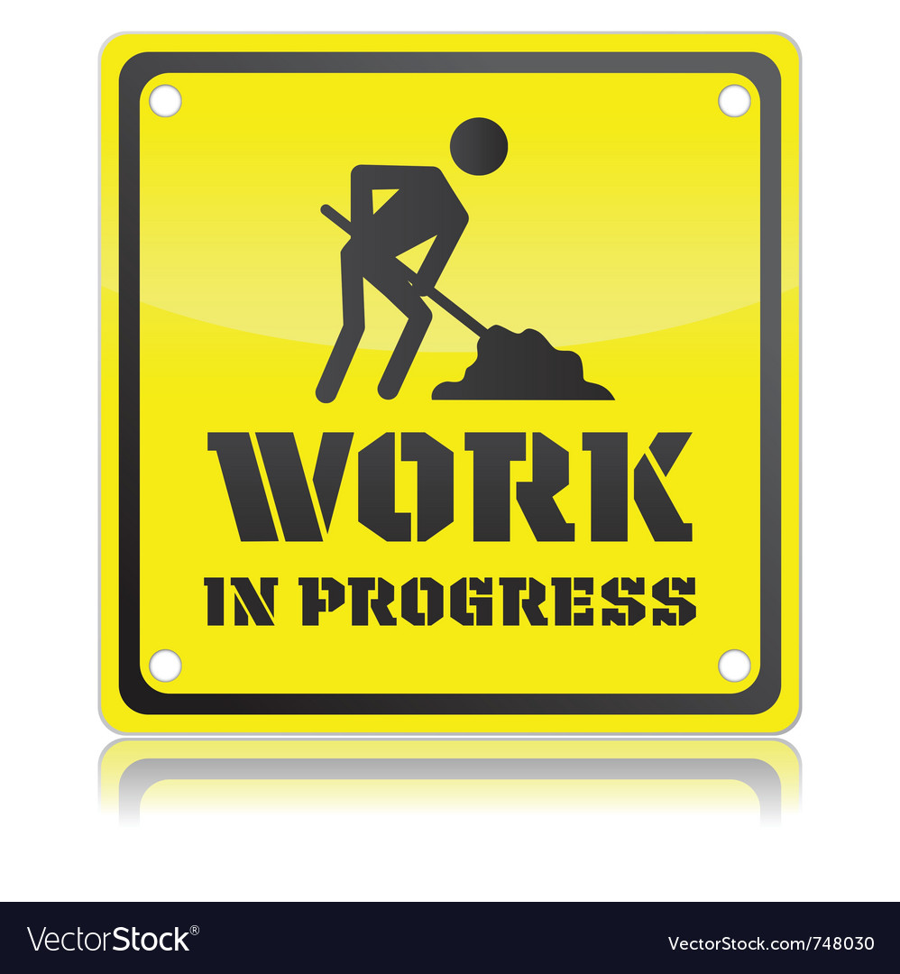 Work in progress icon Royalty Free Vector Image