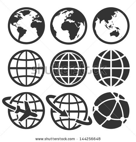 Earth Globe Icon. Simple Illustration Of Earth Globe Vector Icon 