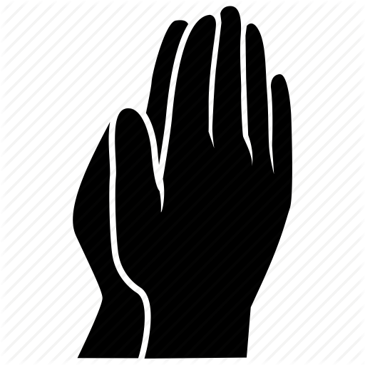 Hand outline icon for praise and worship concept Vector Image
