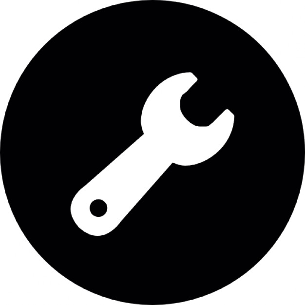 Wrench and screwdriver in a crisscross position Icons | Free Download