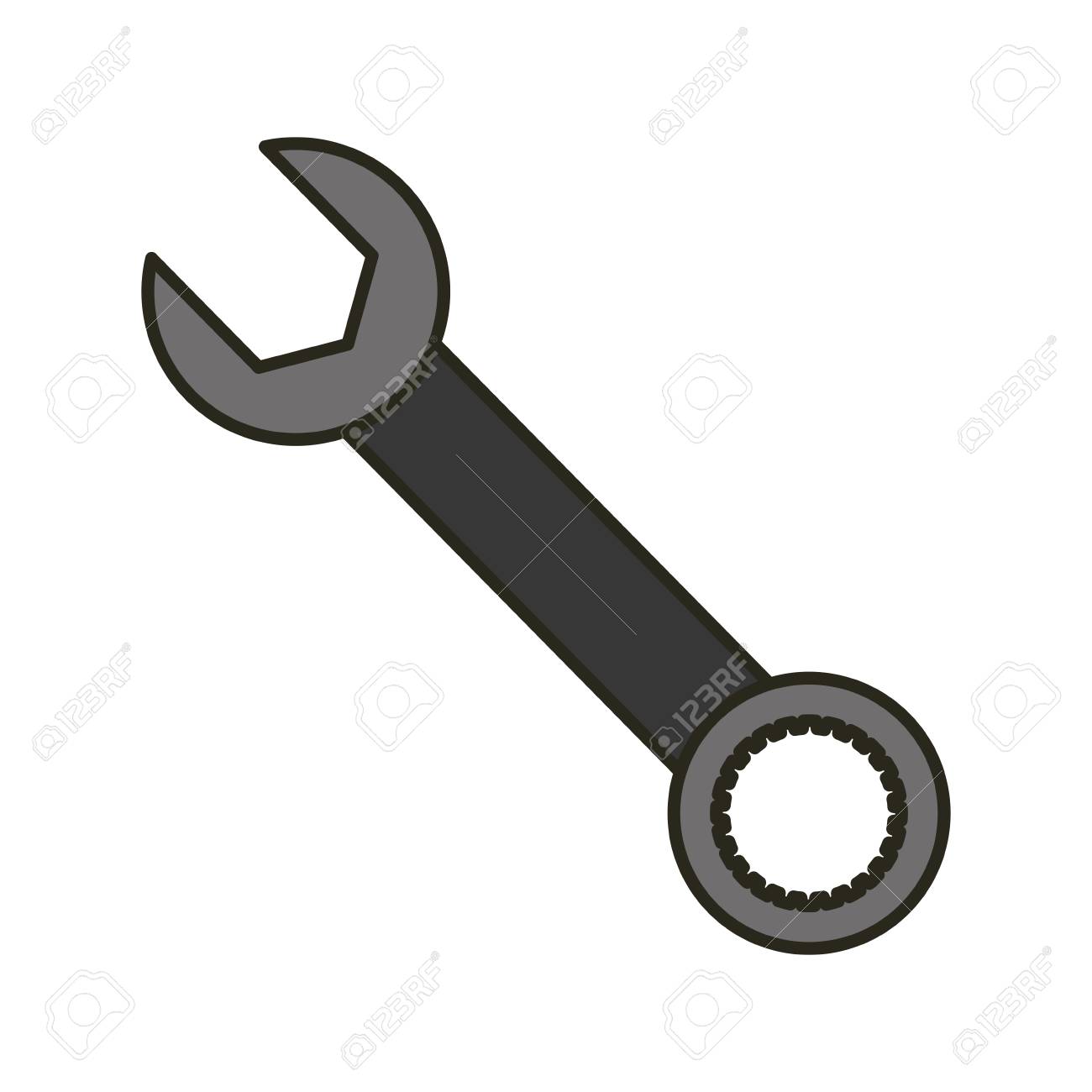 and Screwdriver Flat Vector Icon