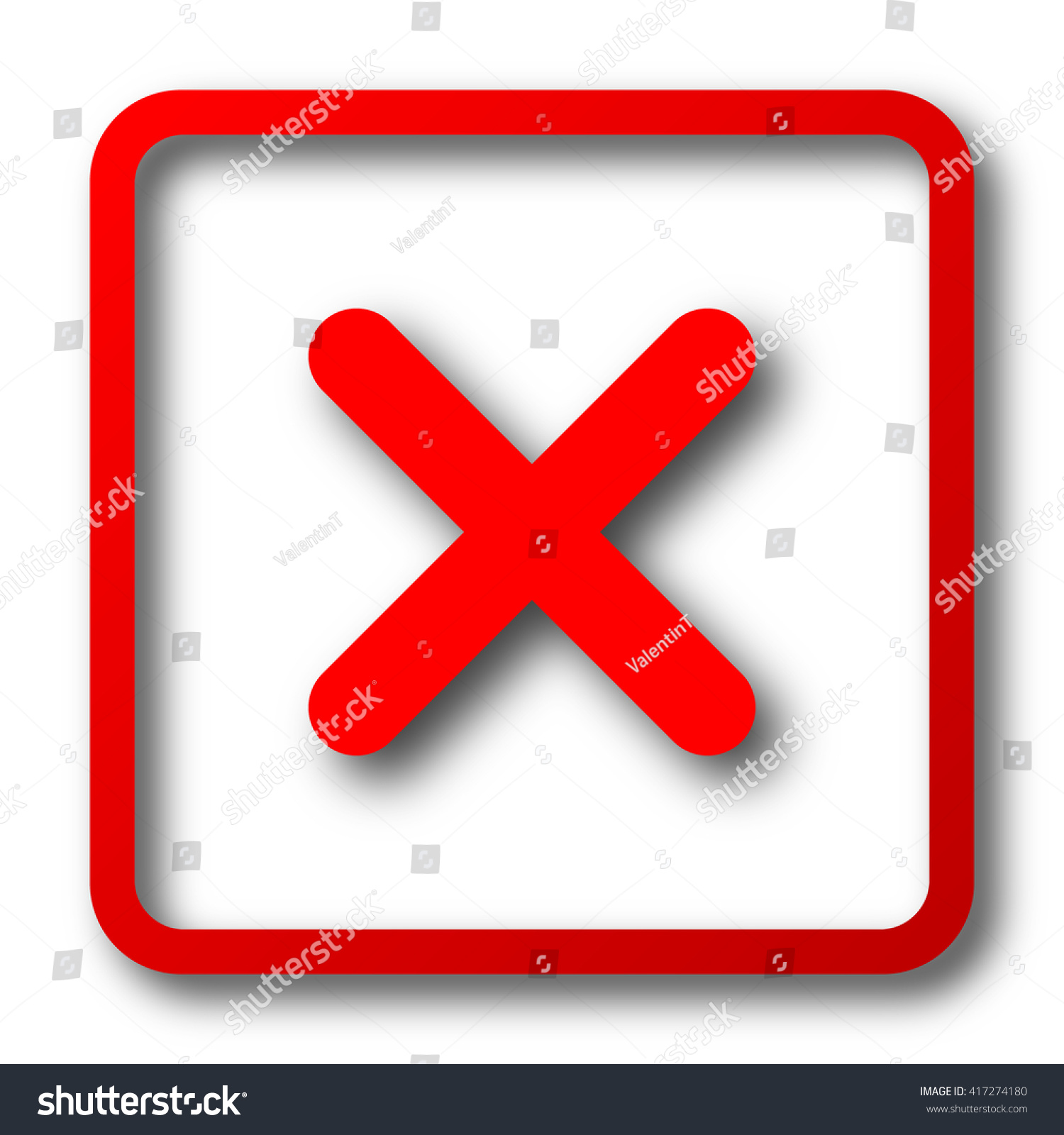 X Close Icon Internet Button On Stock Illustration 417274180 