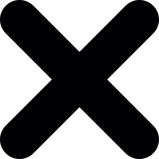 Delete X-Cross Stroke Icon Royalty Free Vector Image