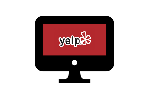 Network restaurant review social yelp icon Vector Image