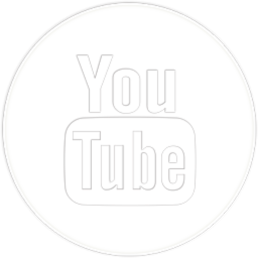 White youtube 5 icon - Free white site logo icons