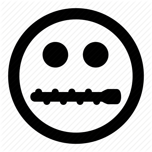 Emoji, emoticon, emotion, mouth, silent, zip, zipped icon | Icon 