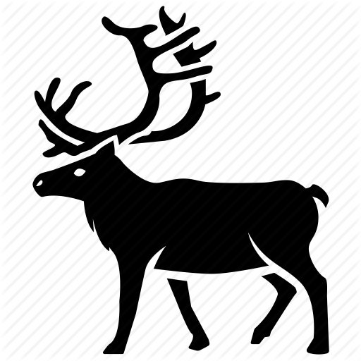 Reindeer,Elk,Deer,Antler,Clip art,Silhouette,Black-and-white,Wildlife,Illustration,Sticker,Stencil,Graphics,Moose,Tail,Horn,Coloring book