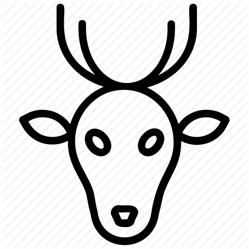 Head,Horn,Line art,Coloring book,Nose,Antler,Line,Deer,Snout,Reindeer,Font,Black-and-white,Illustration,Clip art,Whiskers,Smile