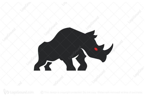 Rhinoceros,Black rhinoceros,Silhouette,Triceratops,Dinosaur,Illustration,Logo