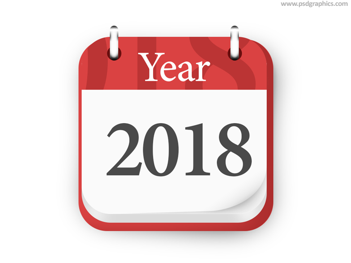New year 2018 calendar icon Royalty Free Vector Image
