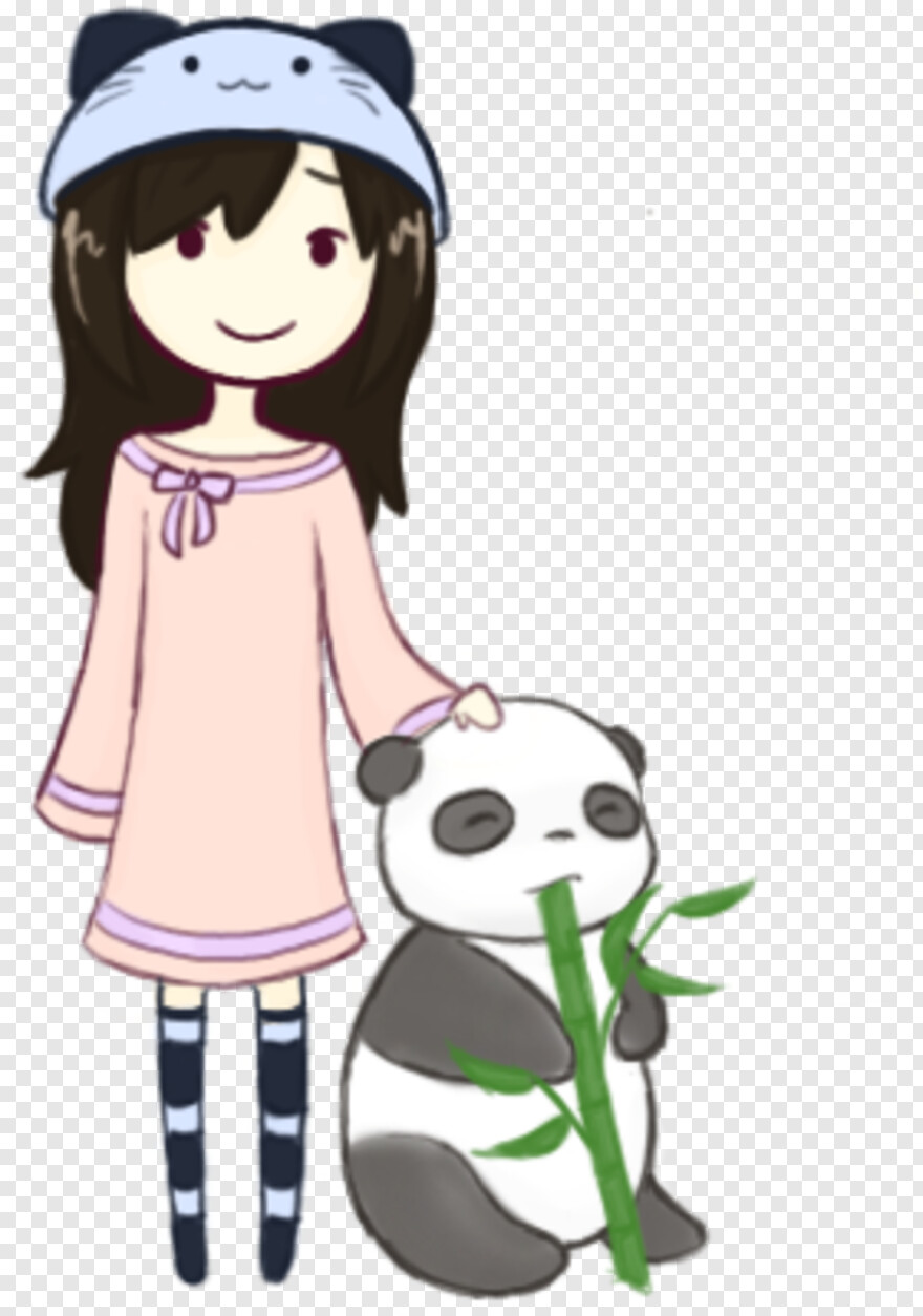 Anime Shoujo Pngs De Pandas Kawaii - Cute Panda, Transparent Png - vhv