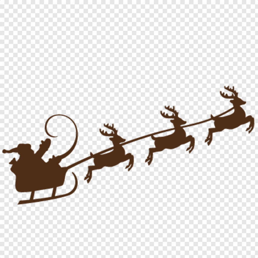 santa-sleigh-silhouette # 888288