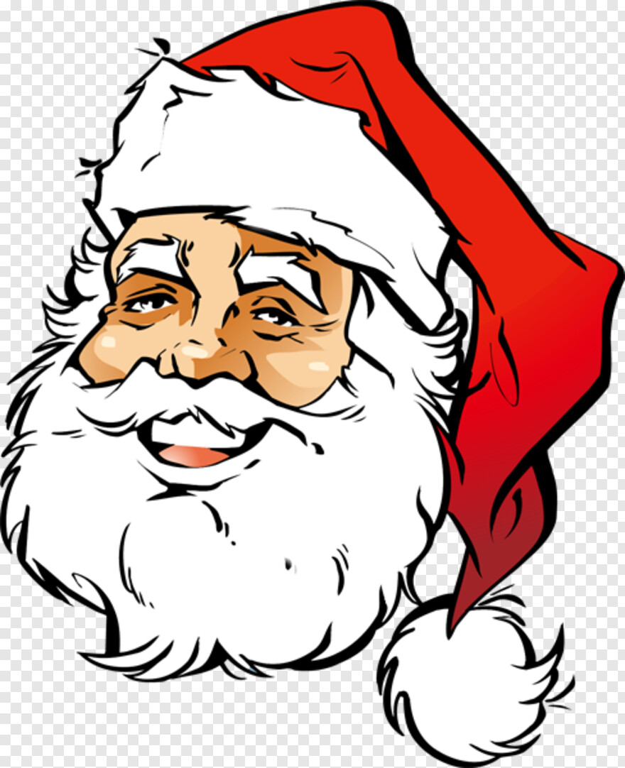 Santa Claus Hat, Santa Face, Face Blur, Face Silhouette, Christmas Sant...