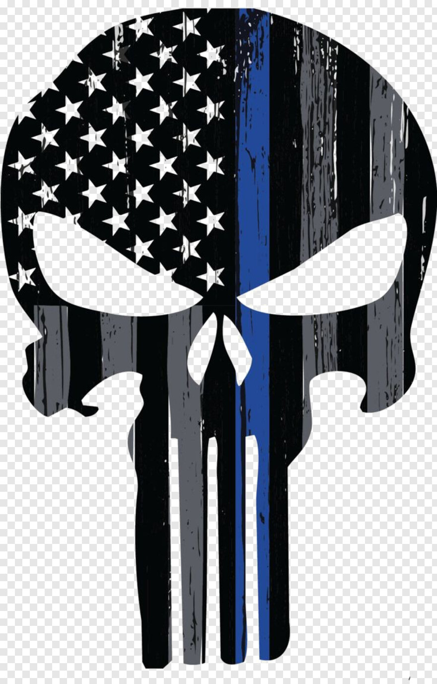  Punisher Logo, Bull Skull, Punisher Skull, Punisher, Blue Line, Pirate Skull