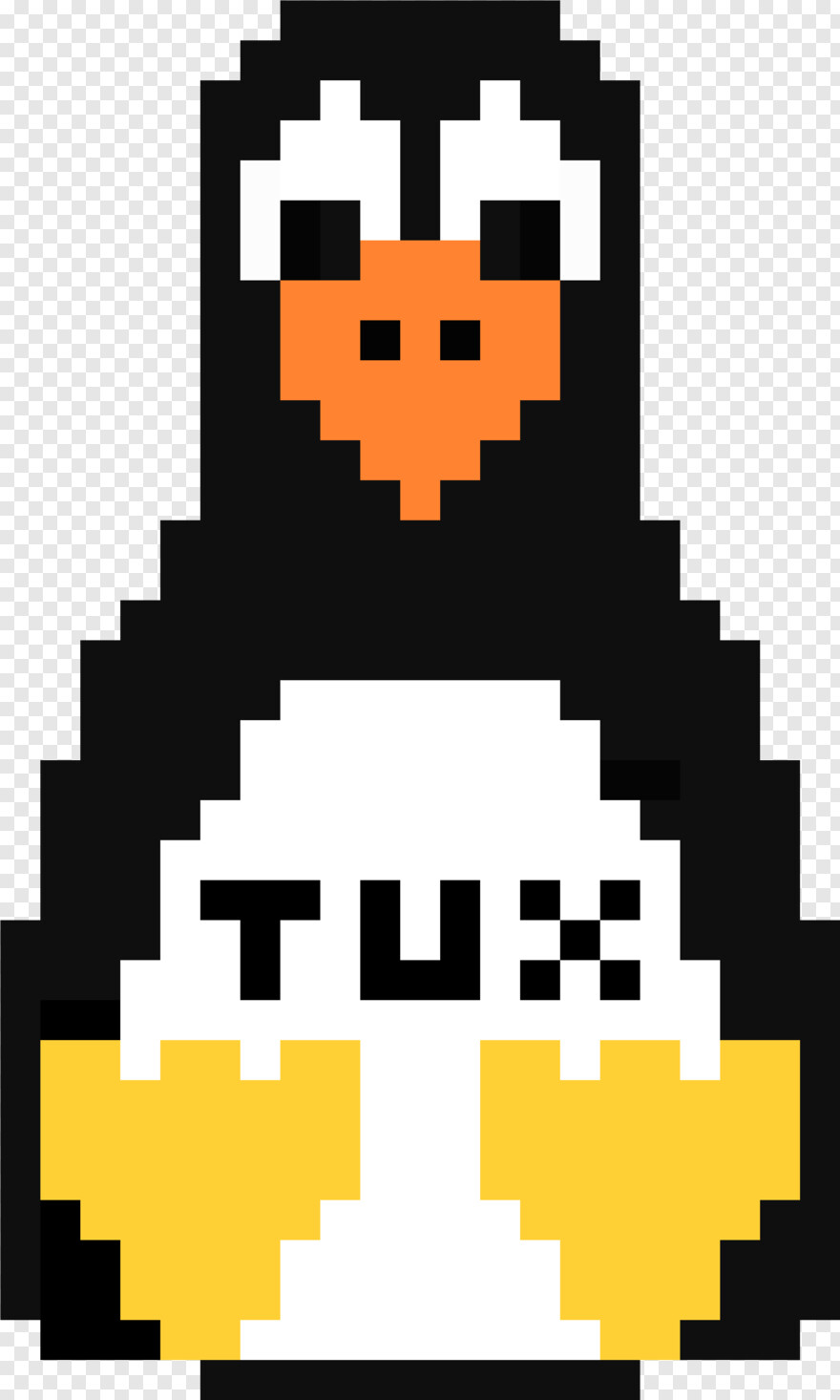 Linux Пингвин пиксельный