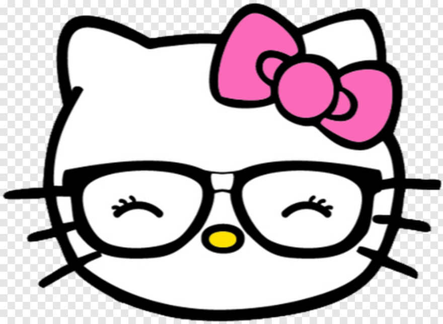Photo Frames Eye Glasses Hello Kitty Photo Nerd Glasses Black Glasses 920777 Free Icon