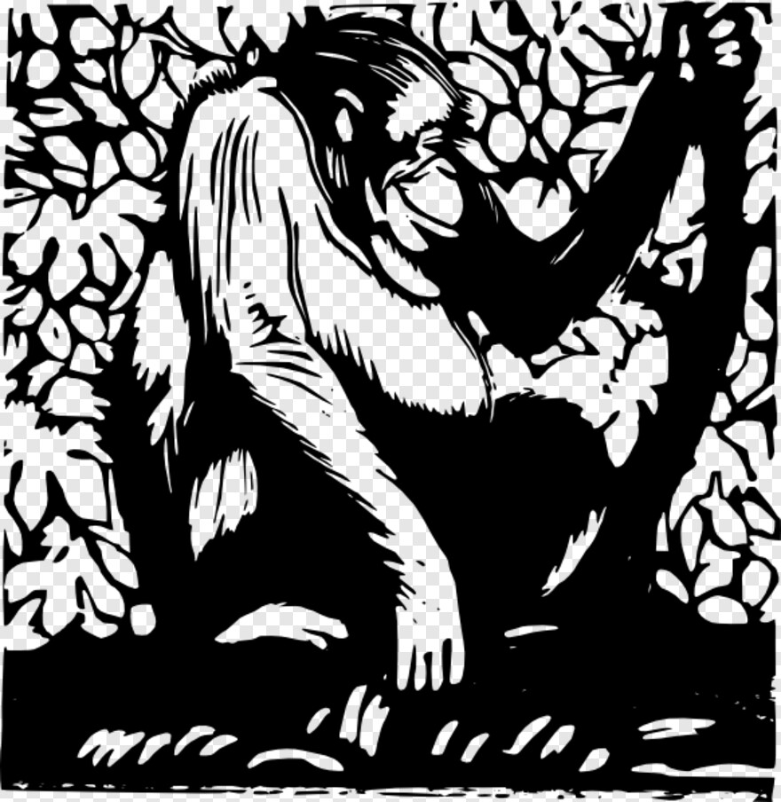 monkey-silhouette # 755172