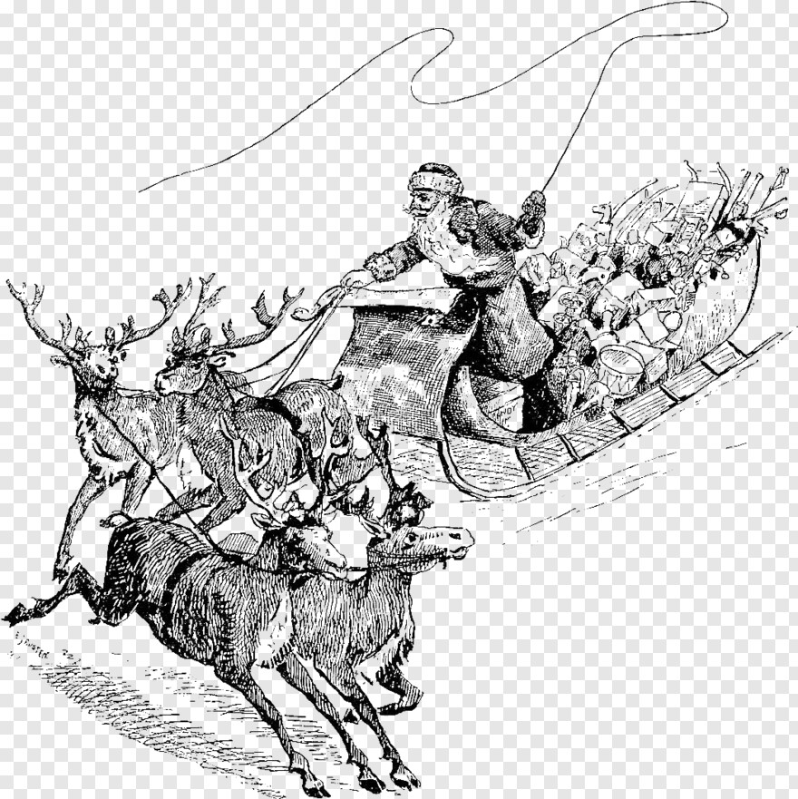 santa-sleigh # 353354