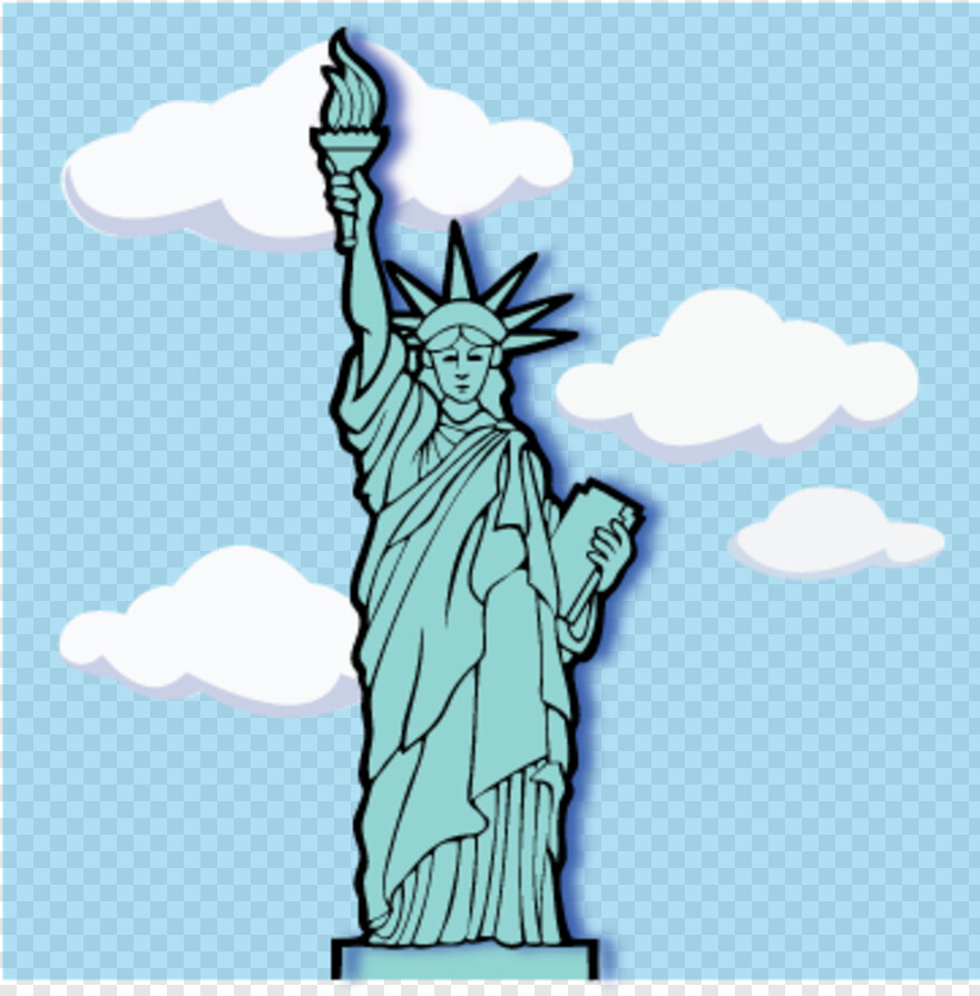 statue-of-liberty-silhouette # 338585