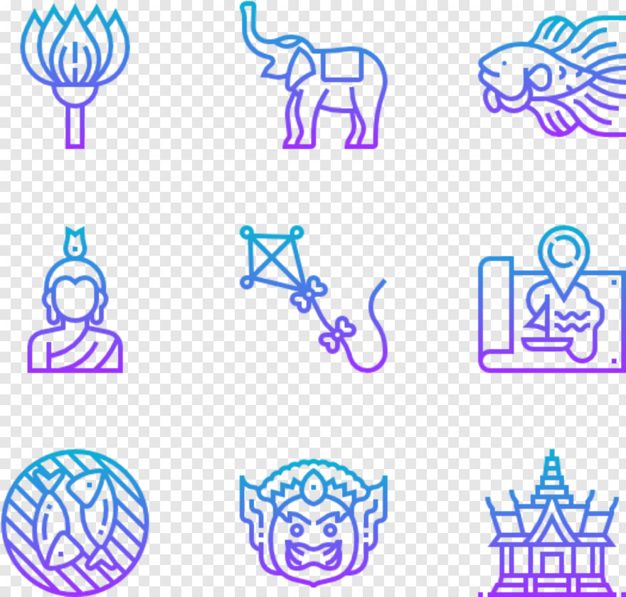  Math Symbols, Music Symbols, Hindu Symbols, Colorful Music Symbols, Love Symbols, Thailand Flag
