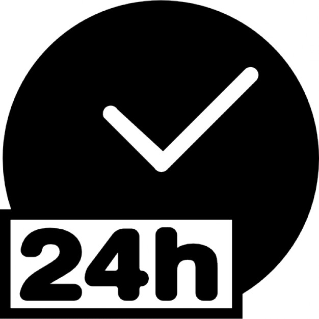 24 hour assistance clock clock iconclock icon Vector Image