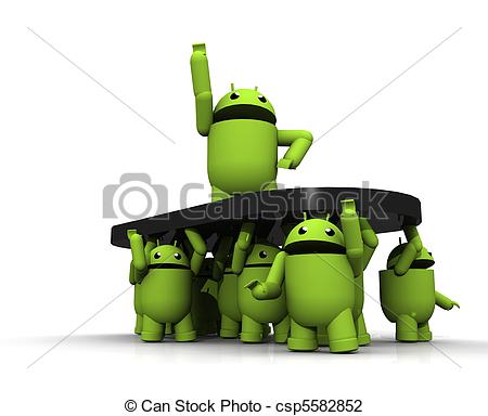 BugDroid Android mascot tech icon, (.3ds) 3D Studio Max software 