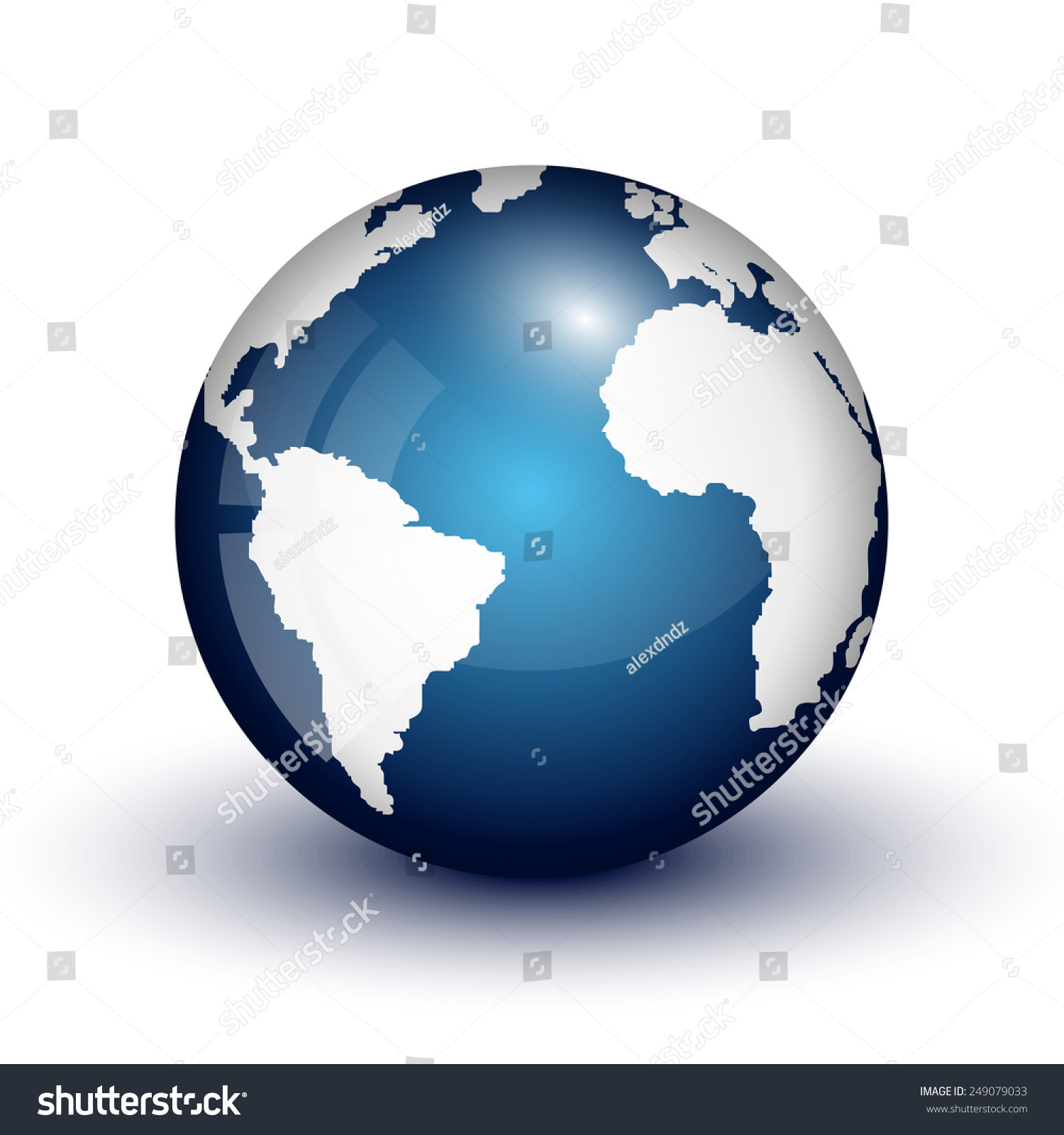 3d World Globe Icon White Map Stock Illustration 121235563 