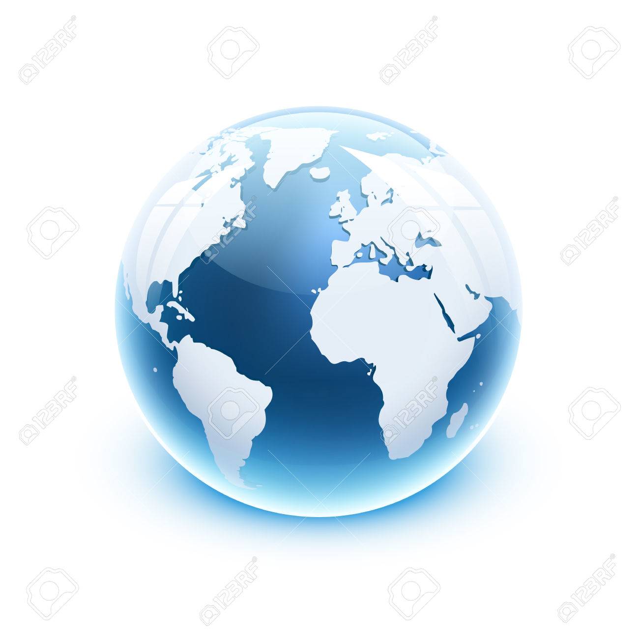 Download Free Glassy Globe Icon Vector Illustration