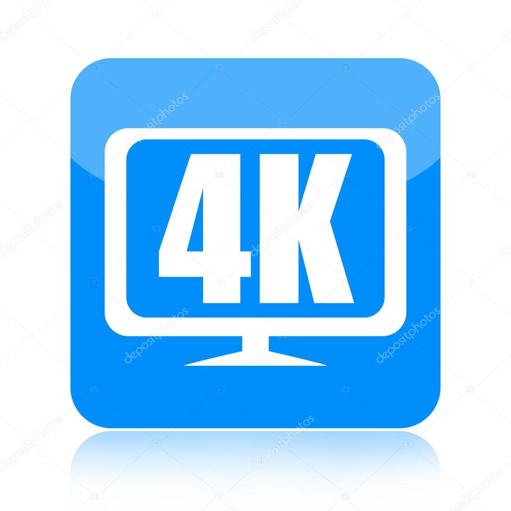 4K ultra high definition television technology logo icon isolated 