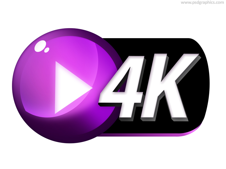 4k Ultra Hd icon. Vector 4K UHD TV symbol of High Definition 