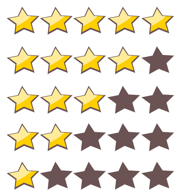 5 Star Rating Icon Illustration Isolated Stock Vector 576328315 