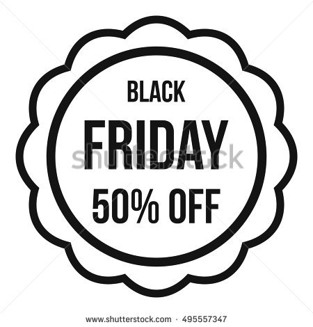 50% off icon illustrated on a white background  Stock Vector 