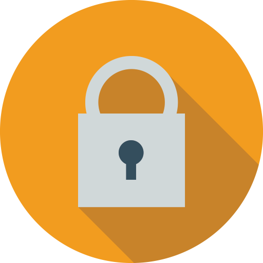 Lock,Padlock,Yellow,Orange,Circle,Security,Clip art,Icon,Symbol,Hardware accessory