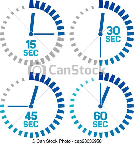 Time Icon 60 Seconds Symbol Vector Design Elements  Stock Vector 