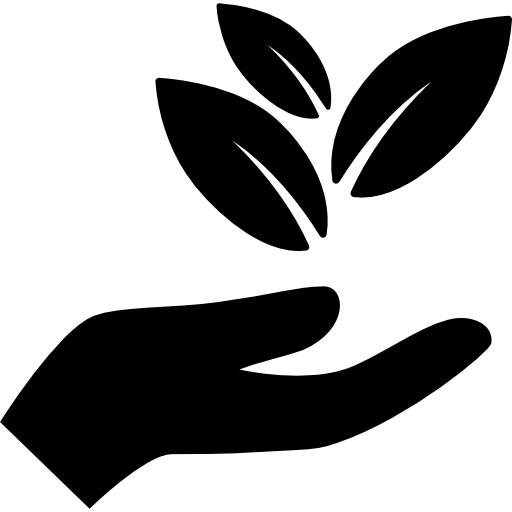 Black-and-white,Hand,Leaf,Font,Plant,Logo,Clip art,Symbol,Gesture