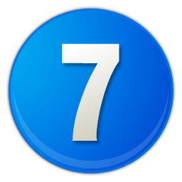 yellow number 7 icon  Free Icons Download